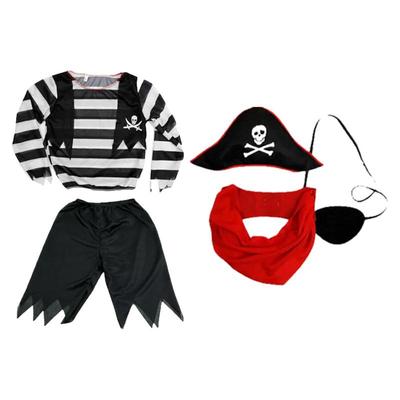 Boy Pirate Costume Cosplay Kids Pirate Accessories Cute Pretend Play Costumes Children Dress Up for Halloween Role Play