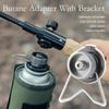Portable Gas Stove Adapter Aluminum Alloy Butane Gas Cooker Connector Gas Tank Adapter Screw Valve Output Nozzle Bottle Adapter