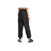 Puma Small Logo Embroidered Pattern Woven Drawstring Cuff Sports Pants Women pants Black 598496-01