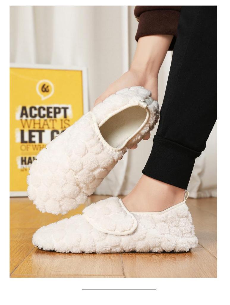 Unisex Velvet-Lined Cotton Shoes & Home Slippers, Sizes 20-47