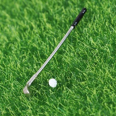 5Pcs 1:12 Dollhouse Miniature Furniture Metal Golf Clubs Set Pretend Play Toys