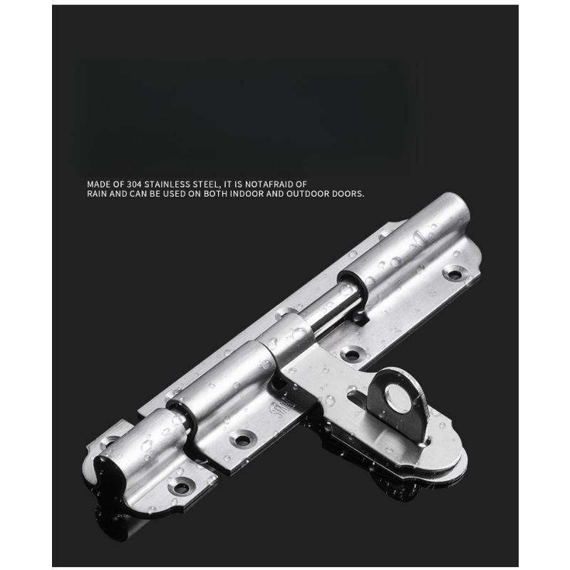 1SET 304 Edelstahl Oberflächenriegel verdickter Türriegel Diebstahlsicherung linker und rechter Türverschluss, Badezimmer Holztürriegel Haushaltsbeschläge