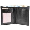 Portefeuille pour homme en cuir noir intemporel