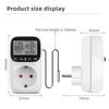 Digital Temperature Controller Socket Outlet EU Plug Thermostat With Timer Sensor Probe Heating Cooling Switch 16A Backlight