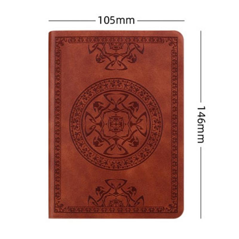 Portable Notebook Vintage Pattern PU Leather Notepad A6 Note Book Stationery Gift Pocket Diary
