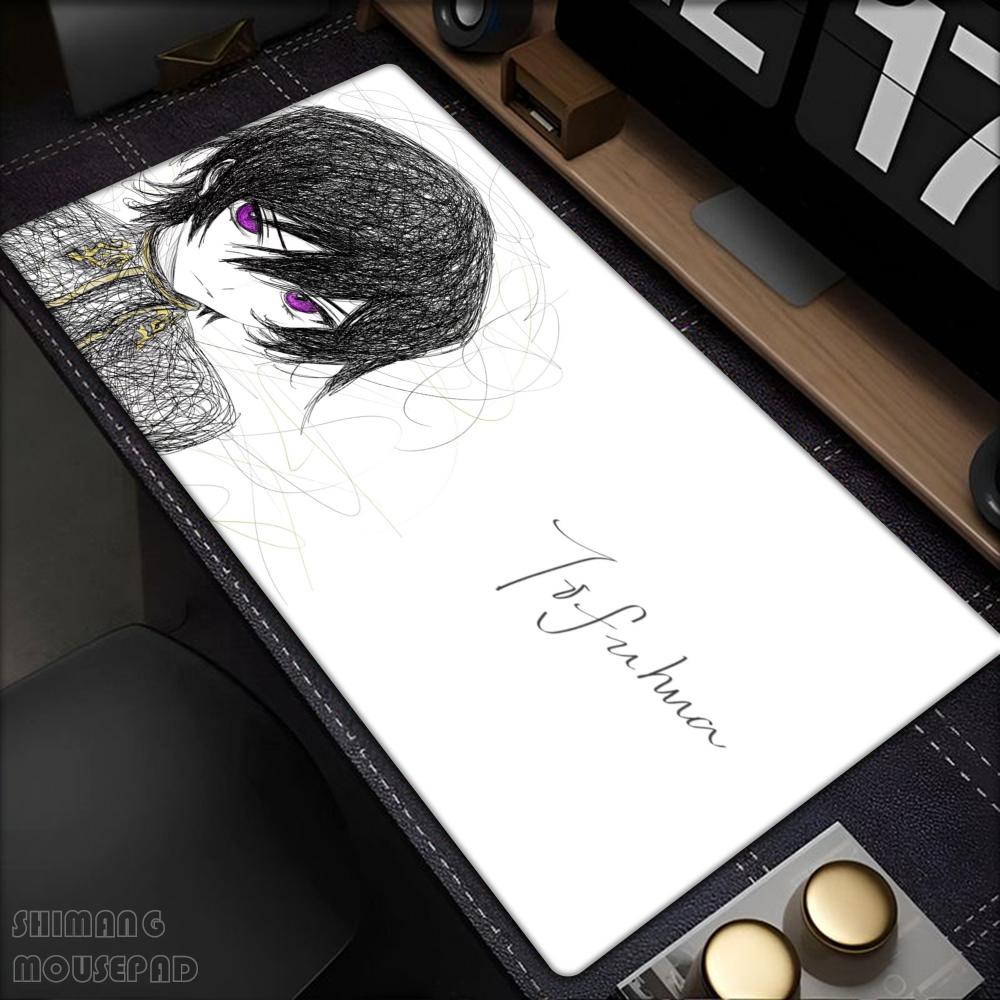 Code Geass Mousepad XXL Pad Ufficio a Casa Tappetino Mouse Grande Impermeabile Pelle PU Tappetino Scrivania Mousepad Computer Tast