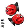 2 adet Kırmızı 120db Süper Korna 12V Güç Kaynakları İçin Araba Tekne Motosikletler Otomotiv Hoparlörü Araba Hoparlörü Ses Sinyali