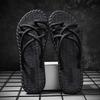 Slippers men's summer popular personalized weaving casual outer wear toe non-slip trend beach shoes sandals flip-flops
