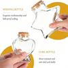 Decorative Glass Bottles With Cork Stoppers See-Through Glass Display Bottle with Wood Cap for Sand Paper Bits and Wedding Shelf Home Room Styling