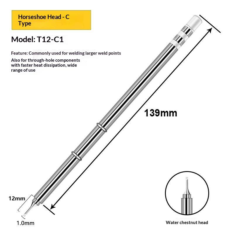 T12 Multiple Styles Integrated Soldering Iron Tips Fast Heat Conduction Easy Tinning For DIY Electronic Repair Projects