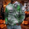 Men's Halloween Long Sleeve Raglan Shirt Loose Fit Casual