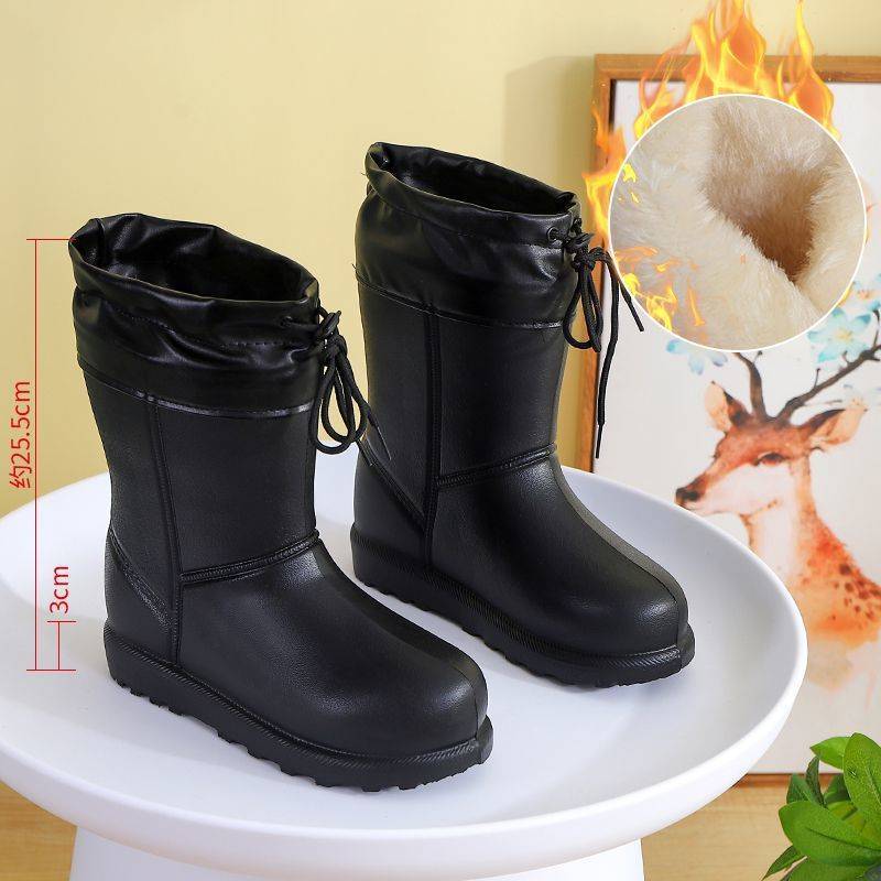 Fashion 2025 Luxury Designer Women Winter EVA Waterproof Booties Girl Classic Snow Boot Plush Ankle Short Boots Female Rainboots size 44
