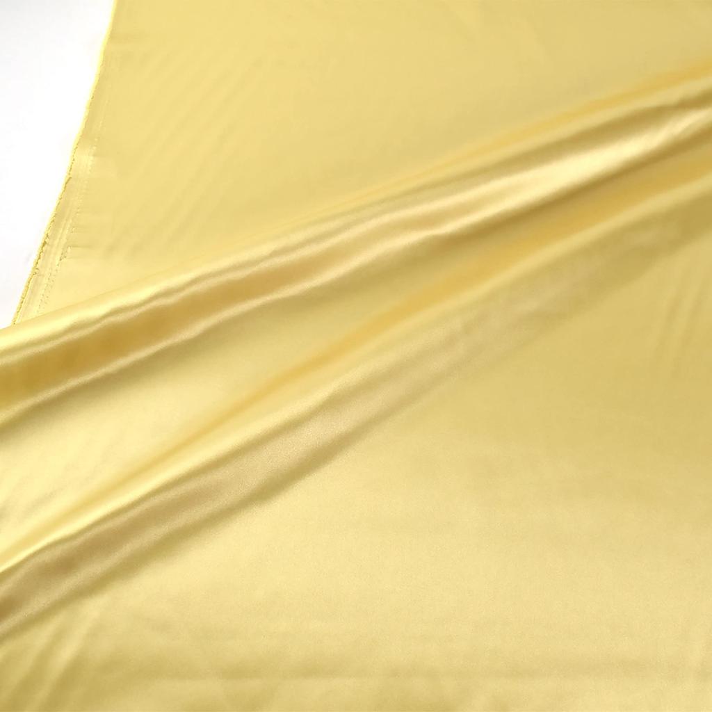 Solid Satin Soft Polyester 122cm Wide x 5m Light for Crafts and Handmade Supplies Fabric, Satin, 100% Polyester, Approx. Cut, Col. 17, Yellow, OKS310,