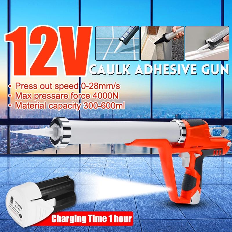 Electric Cordless Caulking Guns 1.5AH Max Handheld Glass Hard Rubber Sealant Guns For Home DIY Tools Kit 520*220*70mm