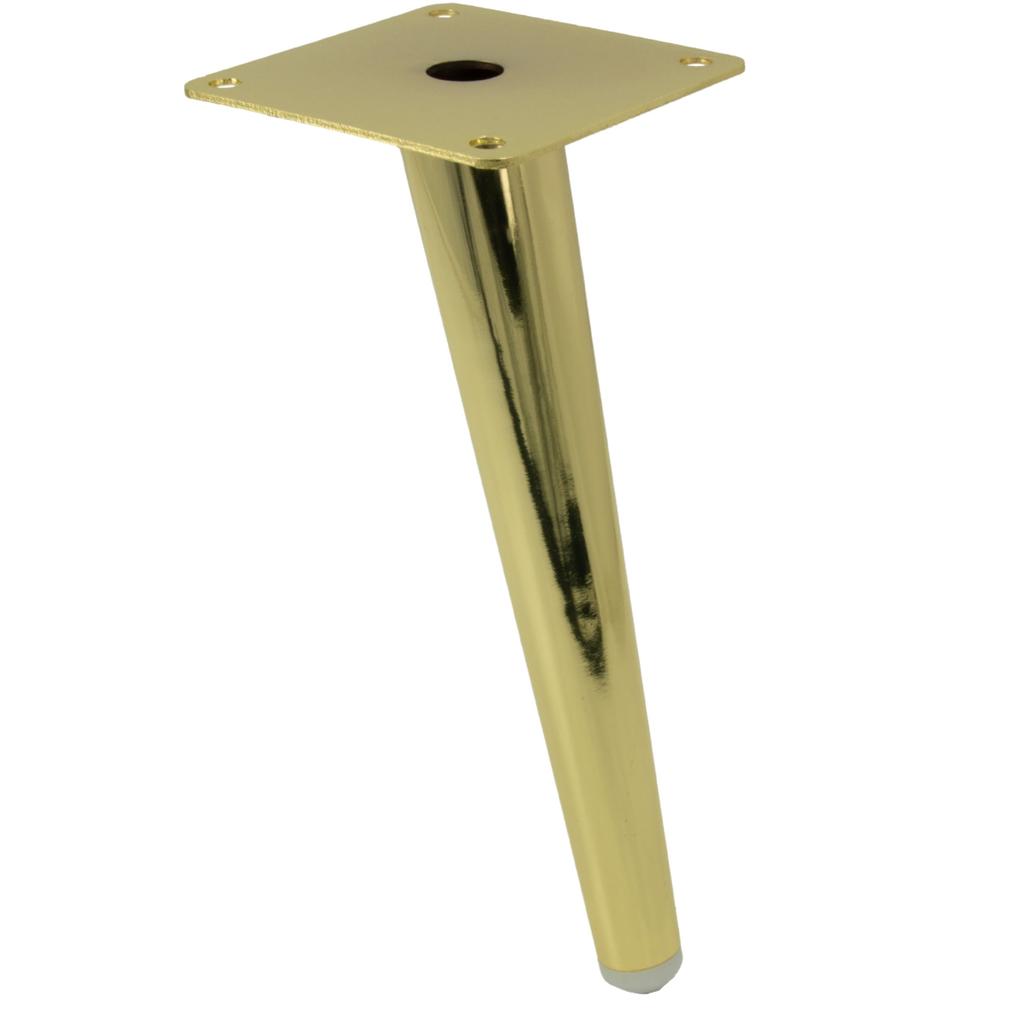 Furniture Leg, Oblique Pin, Light Gold, Height 20 Cm