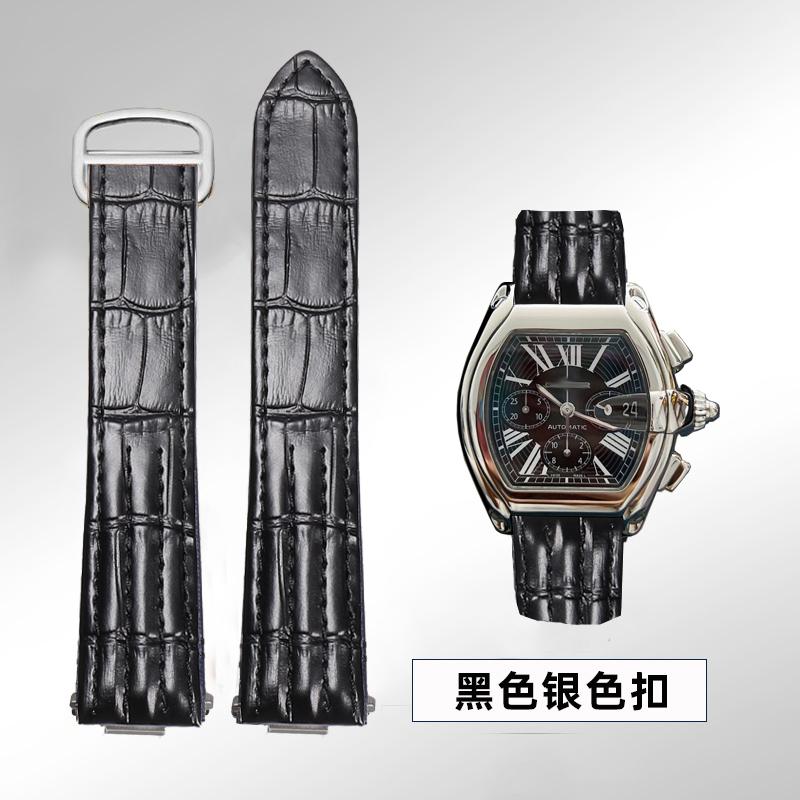 

19мм 20мм Для Cartier Roadster W6206018 W6206017 Ремінець для годинника зі справжньої шкіри Чоловічий Замінний Ремінець для годинника з коров ячої шкіри Нейлоновий Браслет ремінь 19mm