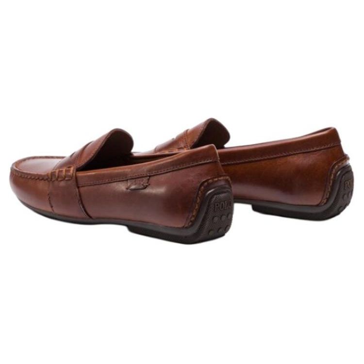 Polo Ralph Lauren Slip-On Loafers Men Shoes Brown 803707787002