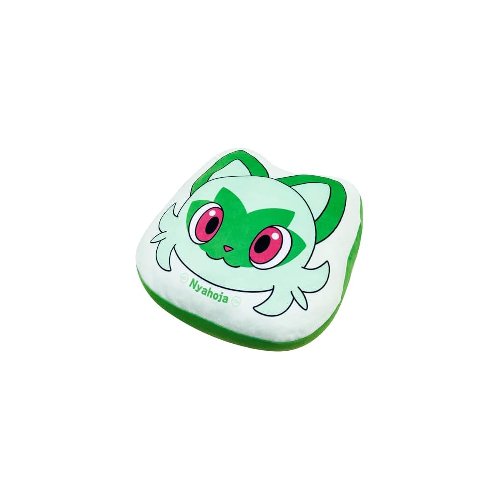 

MORIPiLO Pokmon Nyaho Plush Pillow Soft Touch Cushion Green 30x25x8cm Character Sleep Pillow