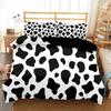 Black And White Milk Pattern Bedding Set Simple Style Soft And Comfortable Duvet Cover Set 2/3-Piece Children's Duvet Cover Set