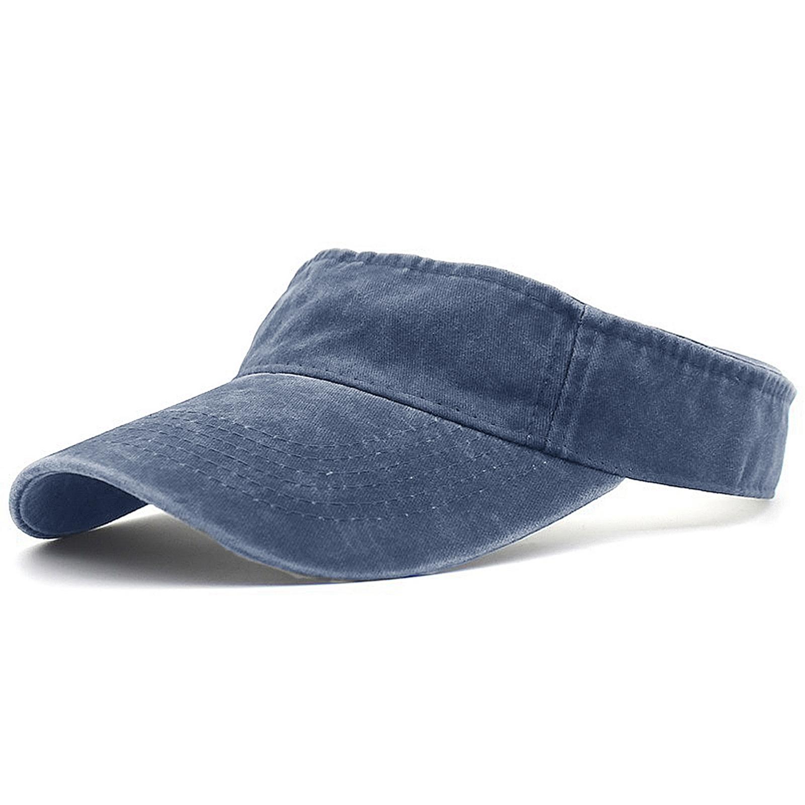 

Unisex Hat, Running Sports Sun Hat, Monochrome Empty Top Hat Темно-синій