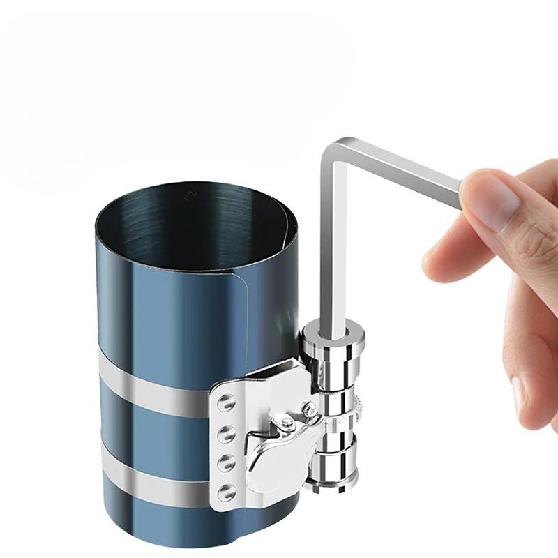 1set Car Engine Piston Ring Installer Removal Kit Piston Ring Compressor Tool  Adjustable Sizes with Piston Installer Plier