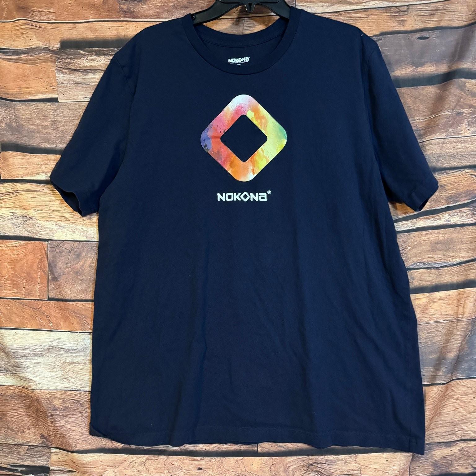 Nokona Men s Navy Blue XXL 100% Cotton Crew Neck Made in USA Unisex T-Shirt S