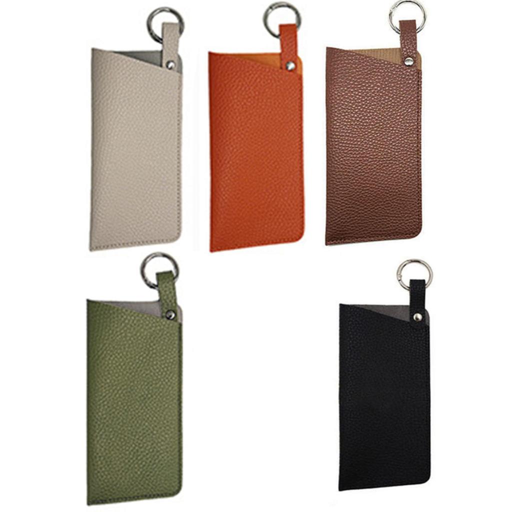 Women Men Eyeglass Case Portable Leather Soft Holder Pocket Cases Slim Travel Pouch for Sunglasses Eyeglasses Readers