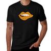 Rosy Bitting Lips Tshirt Casual Light Summer Short Sleeve Top