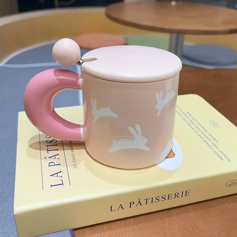 

Creative Water Cup for Girls with High Value Ceramic Cup Mug High end Souvenir Gift Cup for Children s Students Cup 480ML