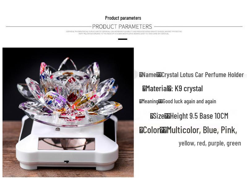 Solar-Powered Rotating Lotus Car Perfume Ornament