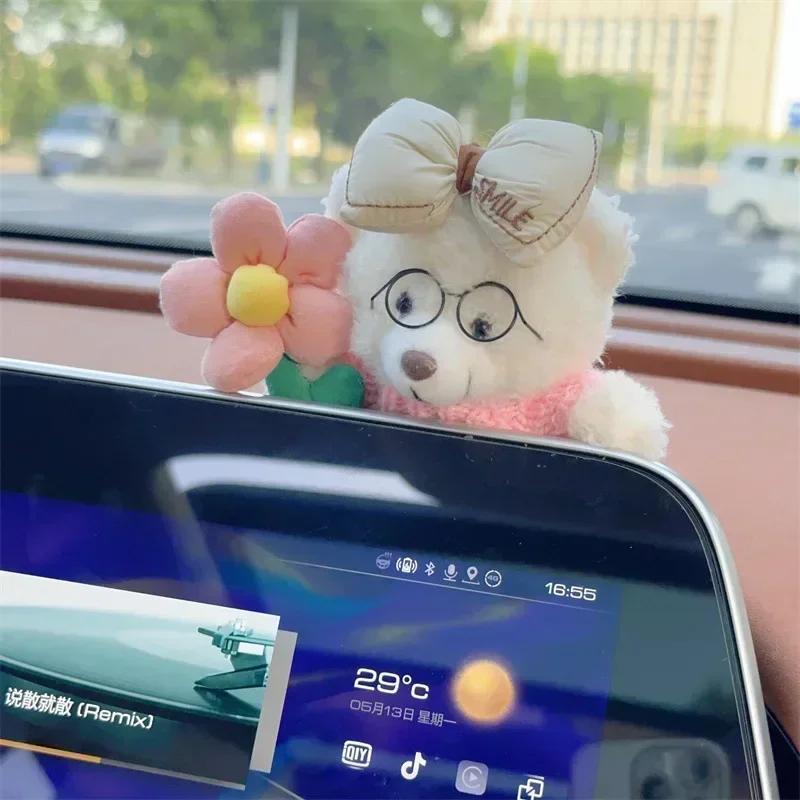 Zubehör zur Dekoration des Autogangschalthebels, niedliche Blinkerpuppen, Scheibenwischerpuppen, Rückspiegelornament, Auto-Internet-Prominenter