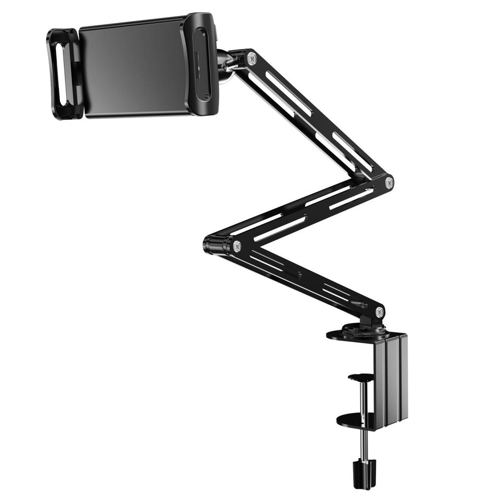 Cantilever Phone & Tablet Holder: Universal Stand for Desk and Bedside Binge-Watching.
