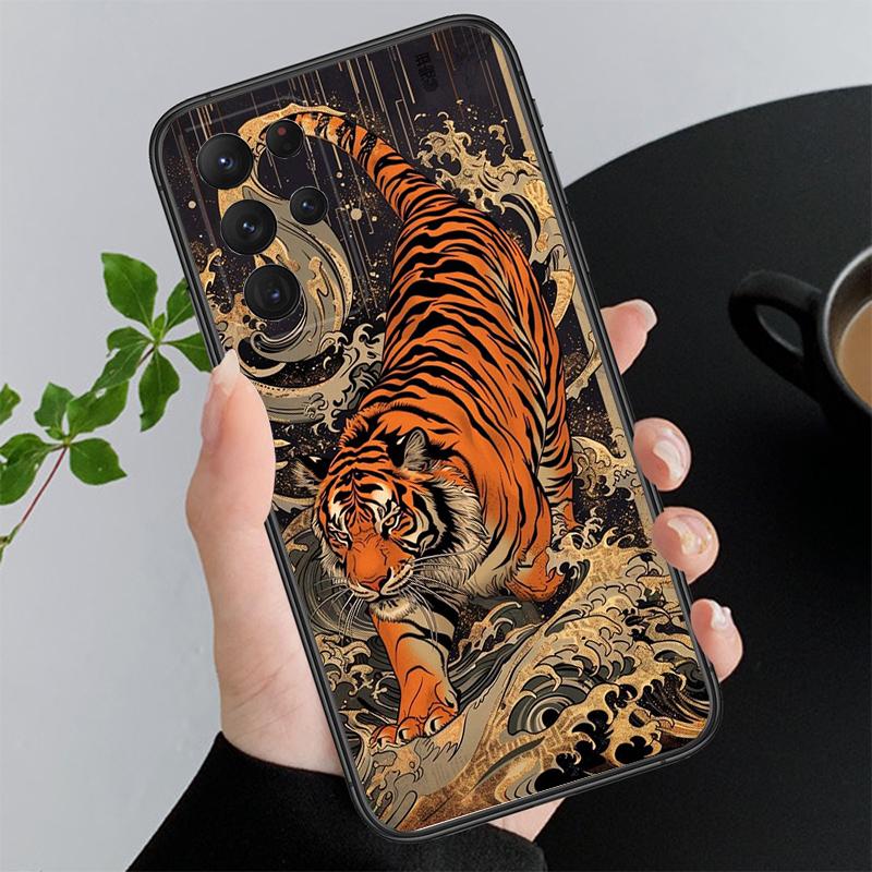 Handyhülle für Samsung A55 A16 A56 A36 A35 A15 A53 A54 A33 A34 A25 A05S A52 A52S A14 A26 A71 Tiger Kunst