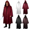 Mittelalterlicher Stil Kapuzenumhang Langes Gewand Kostümumhang für Halloween Rollenspiel Zaubererumhang Cosplay-Umhang mit Kordelzugverschluss