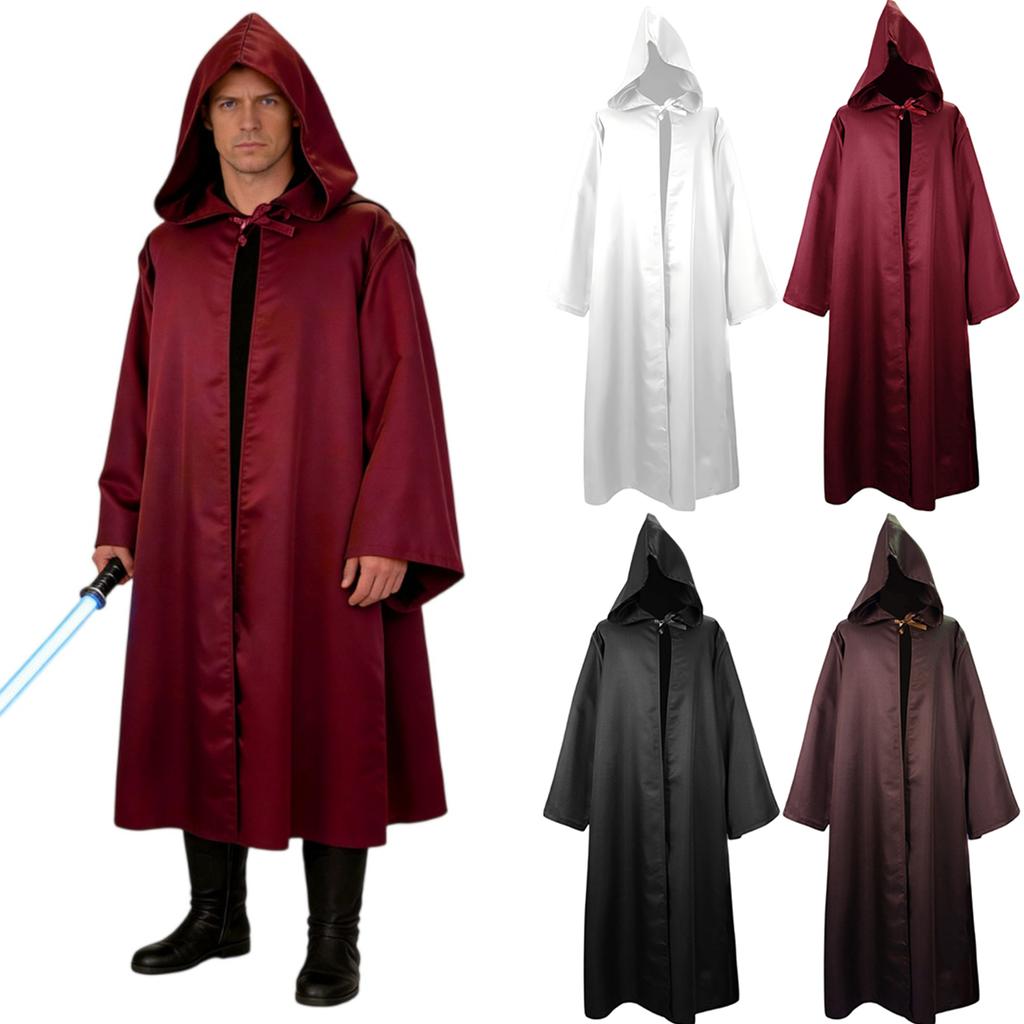 Cape for Men, Halloween Cloak Costume, Festival Fancy Dress Cape with Hood