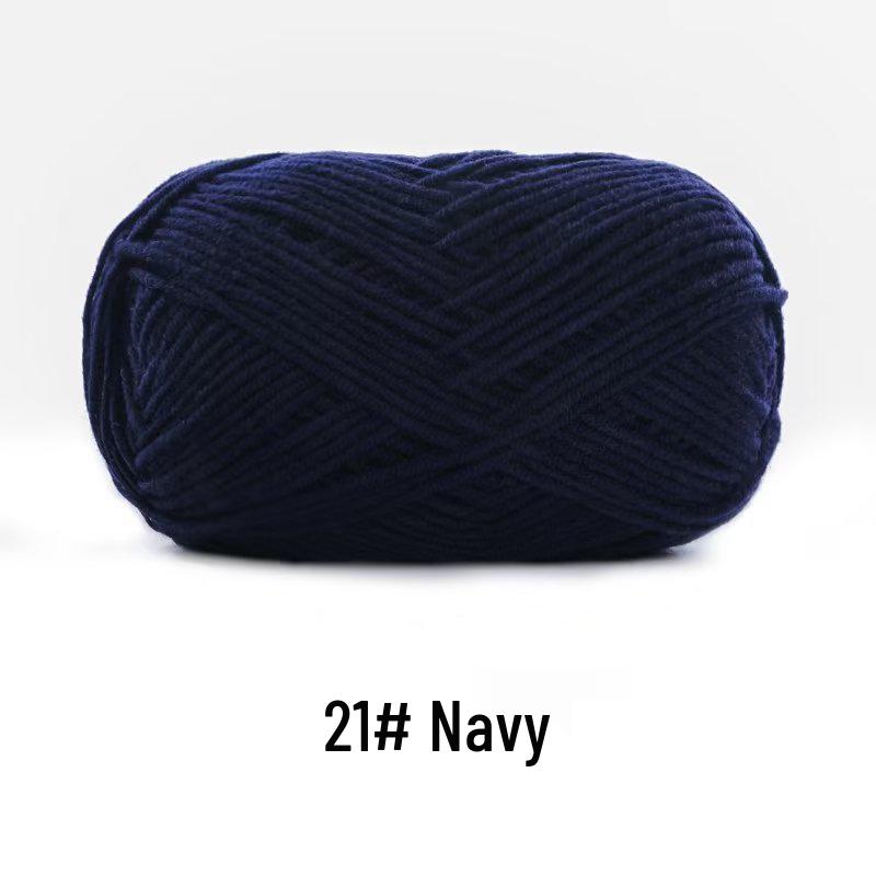 Suhe Meng Xiaoxiao 4-Ply Combed Cotton Milk Yarn for DIY Knitting: Blanket, Hat, Scarf Projects