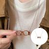 Creative Mini Glasses Shaped Necklace Fashion Accessory Made of Titanium Steel and Acrylic for Sensitive Skin Long Lasting Wear