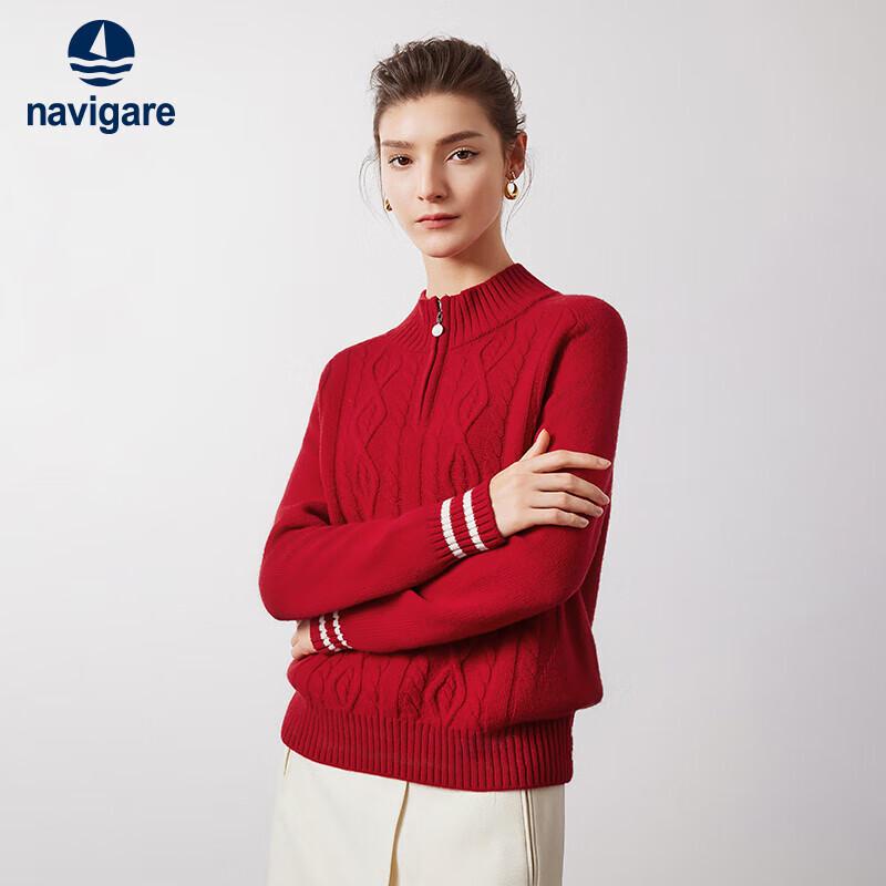 

Navigare Women s 100% Wool Half-Zip Commuter Sweater L