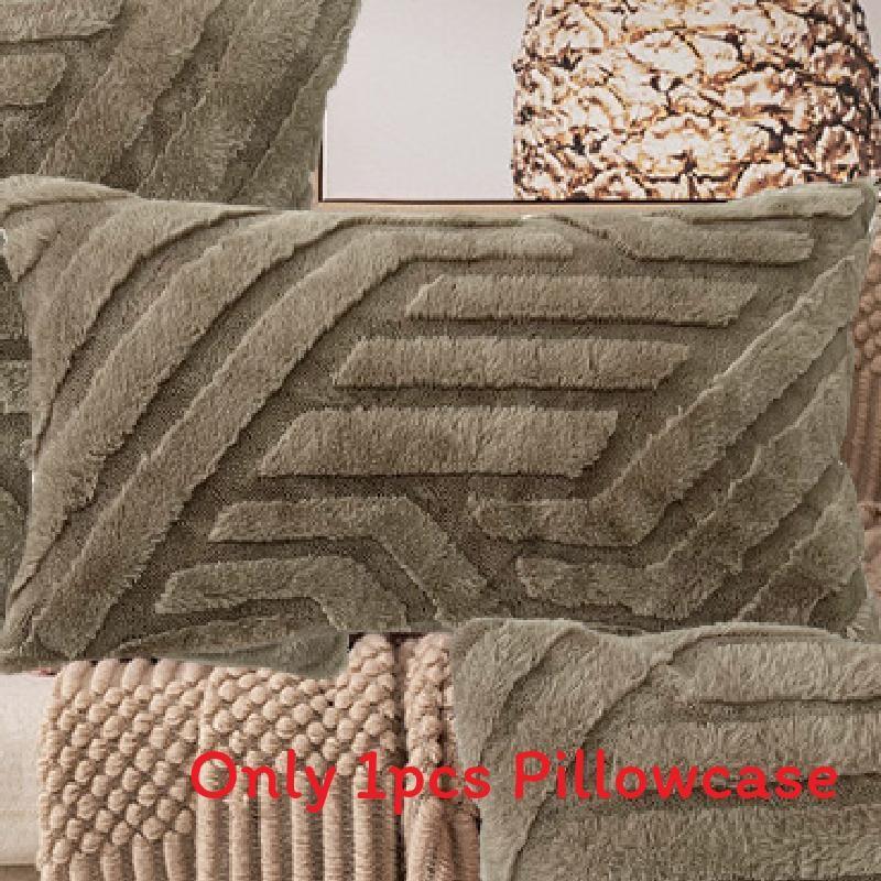 

Цветная стереоскопическая однотонная плюшевая наволочка, чехол для подушки, украшения для спальни 30x50cm коричневый