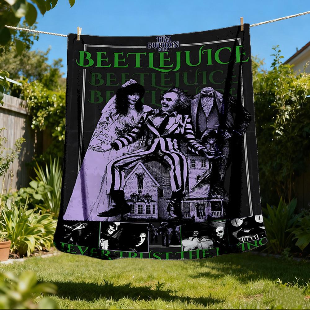 1pc Beetlejuice Outdoor Soft Blanket Ultra Plush, Warm, Versatile, and Easy Care for Camping, and