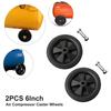 2pcs Air Compressor Caster Wheels 6 Inch Non-Slip Silent Plastic For Air Pumps Oil-free Machines Air Compressor Accessories