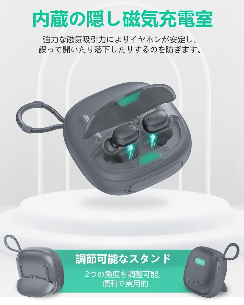 ONES MusPlay Portable Speaker with Wireless Smart 5W Loud Volume Earphone Memory Lightweight and Compact Earphones, 2-in-1 Bluetooth, Hi-Res Sound,