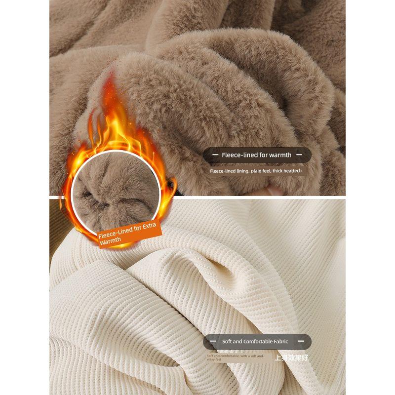 European Style Boys' Fleece-Lined Thickened Casual Sweatpants, Double-Layer Thickened Baby Autumn and Winter Cotton Pants, Warm Children's Clothing