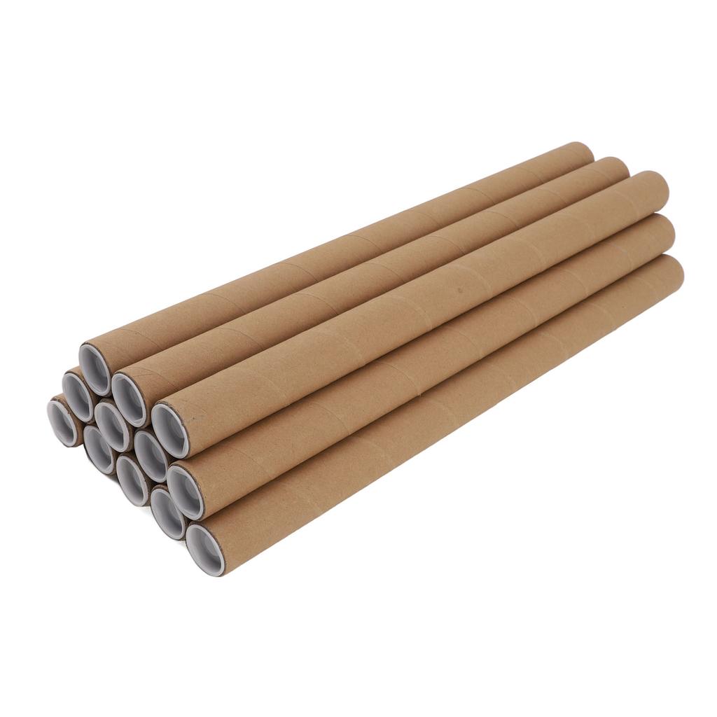 12 Pcs Round Paper Tubes Poster Storage Tubes Multipurpose Mailing Poster Paper Tubes with Plastic Lid