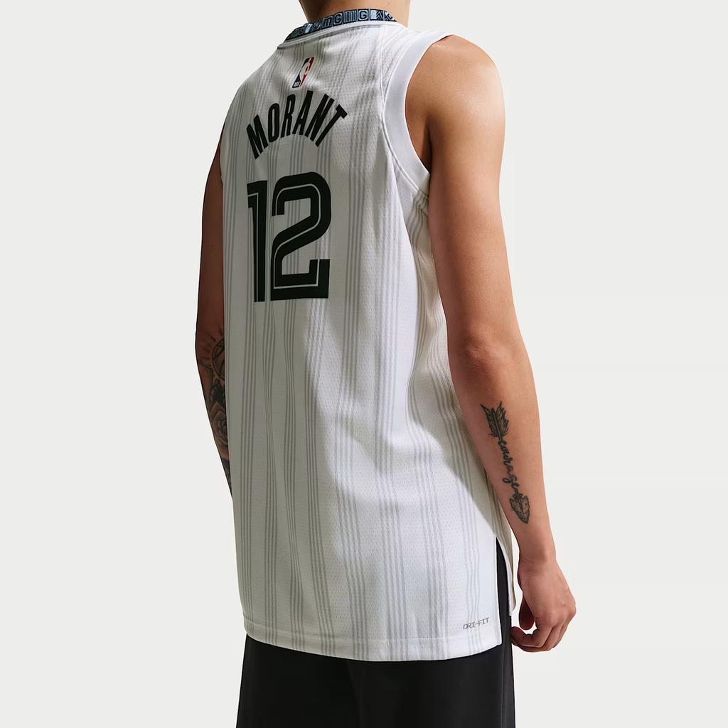 Nike NBA FW25 Image Morant Memphis Grizzlies City Edition Comfortable Soft Skin-Friendly Crew Neck Pullover Basketball Jersey Men Jersey HM5986-104