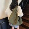 Fashion Casual Canvas Tote Bag New Trendy Lazy Style Large Capacity Armpit Bag Commuter Shoulder Bag