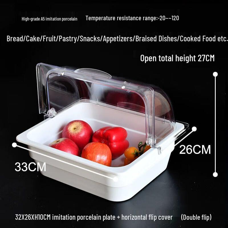 Plastic Food Display Tray with Clear Flip Cover