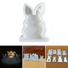 Easter Rabbit Candle Molds Heart Rabbit Silicone Mould DIY Handmade Cake Chocolate Epoxy Baking Mould for Valentines Day