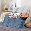 Schattige Bubu en Dudu Serie Deken Cartoon Print Kinderen Warm Flanel Zacht Comfortabel Huis Reizen Deken Bed Deken Verjaardagscadeau