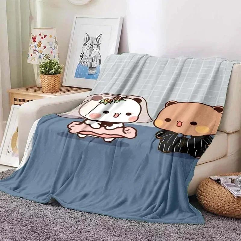 Schattige Bubu en Dudu Serie Deken Cartoon Print Kinderen Warm Flanel Zacht Comfortabel Huis Reizen Deken Bed Deken Verjaardagscadeau